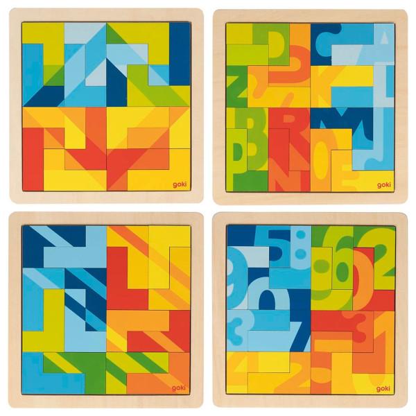 Puzzles Coloridos em L Tipo Tetris