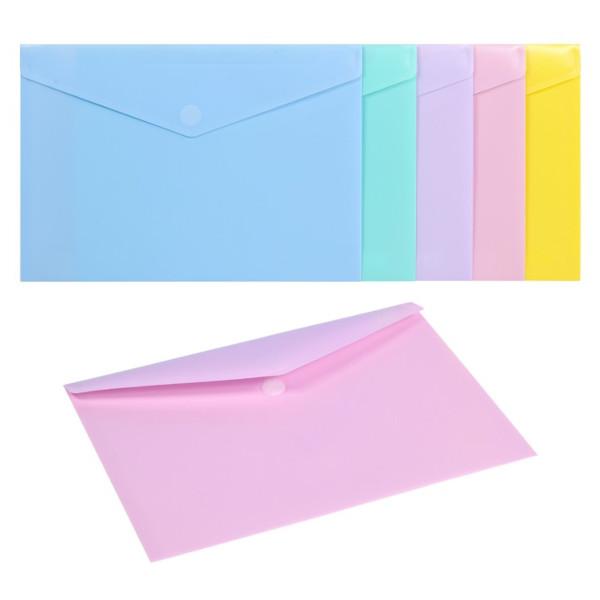 Bolsa Envelope em PVC Tons Pastel - A4 (unidade)