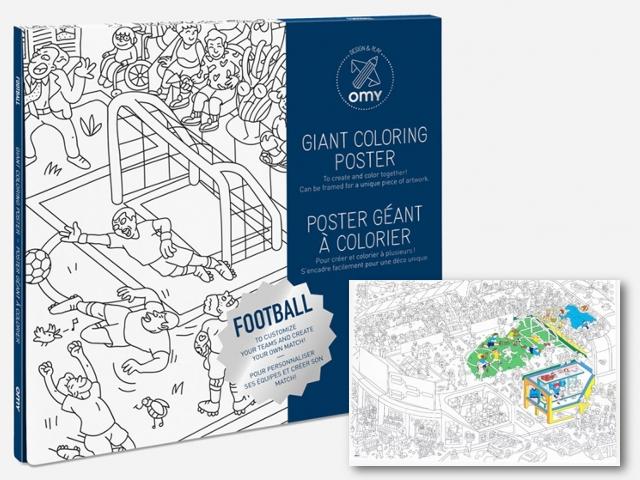 OMY - Posters Gigantes para Colorir 100x70cm - Futebol