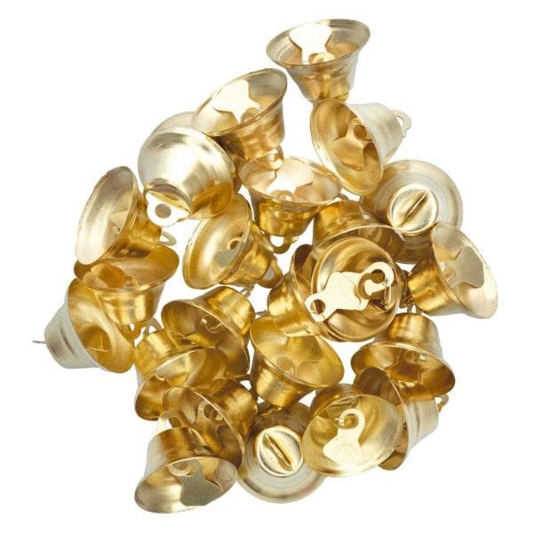 Sinos em Metal Dourado 2x1,5cm - Conj. 24