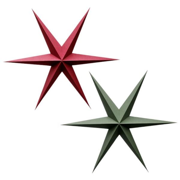 Estrelas 3D em Papel - Conj. 2
