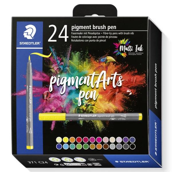 Pigment Arts - Marcador Ponta Pincel Cx 24 Cores