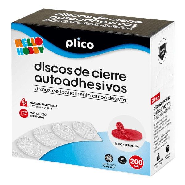 Plico - Discos Velcro Autocolante D: 20mm - 200 conjuntos