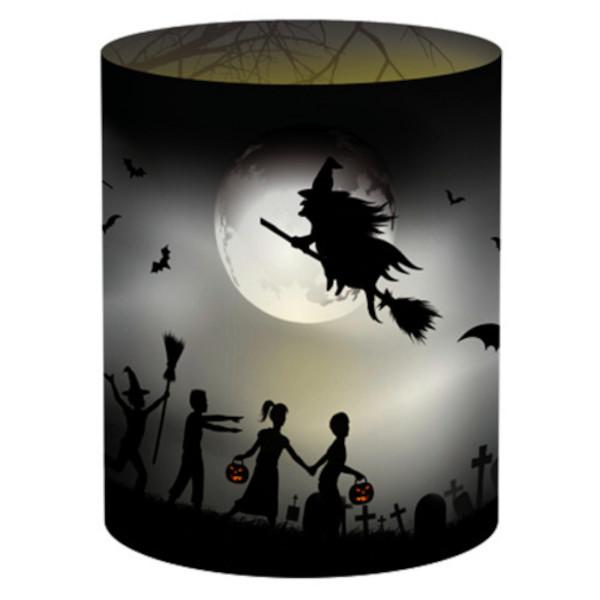 Halloween - Lanterna em Papel Transparente Bruxas e Abóboras