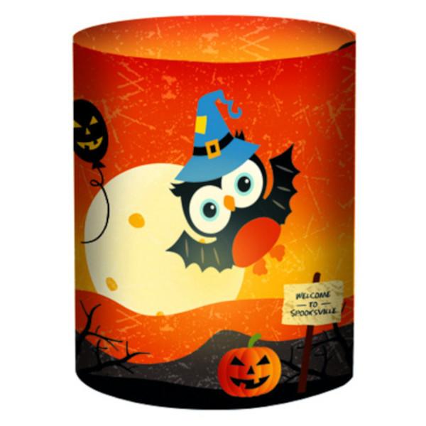 Halloween - Lanterna em Papel Transparente Coruja Infantil