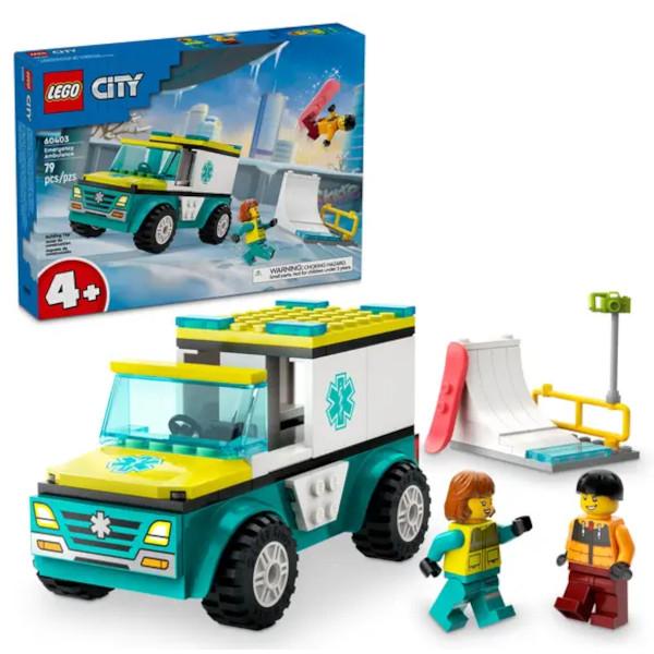 Lego 4+ - Ambulância de Emergência e Snowboarder