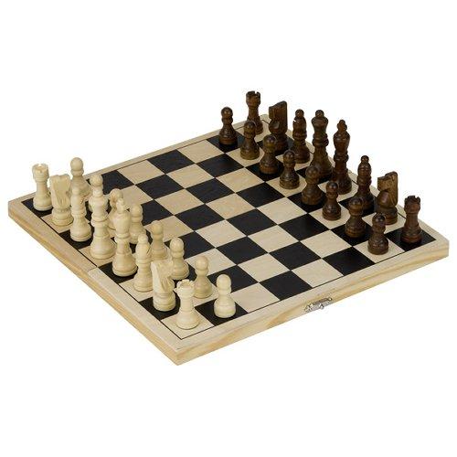 Jogo de Xadrez com Tabuleiro Dobrável - 26x26cm