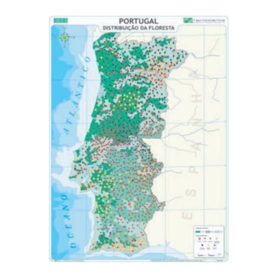 Mapa de Portugal - Dados Estatísticos das Regiões  Mundo Escolar -  Comércio de Material Didáctico, Lda
