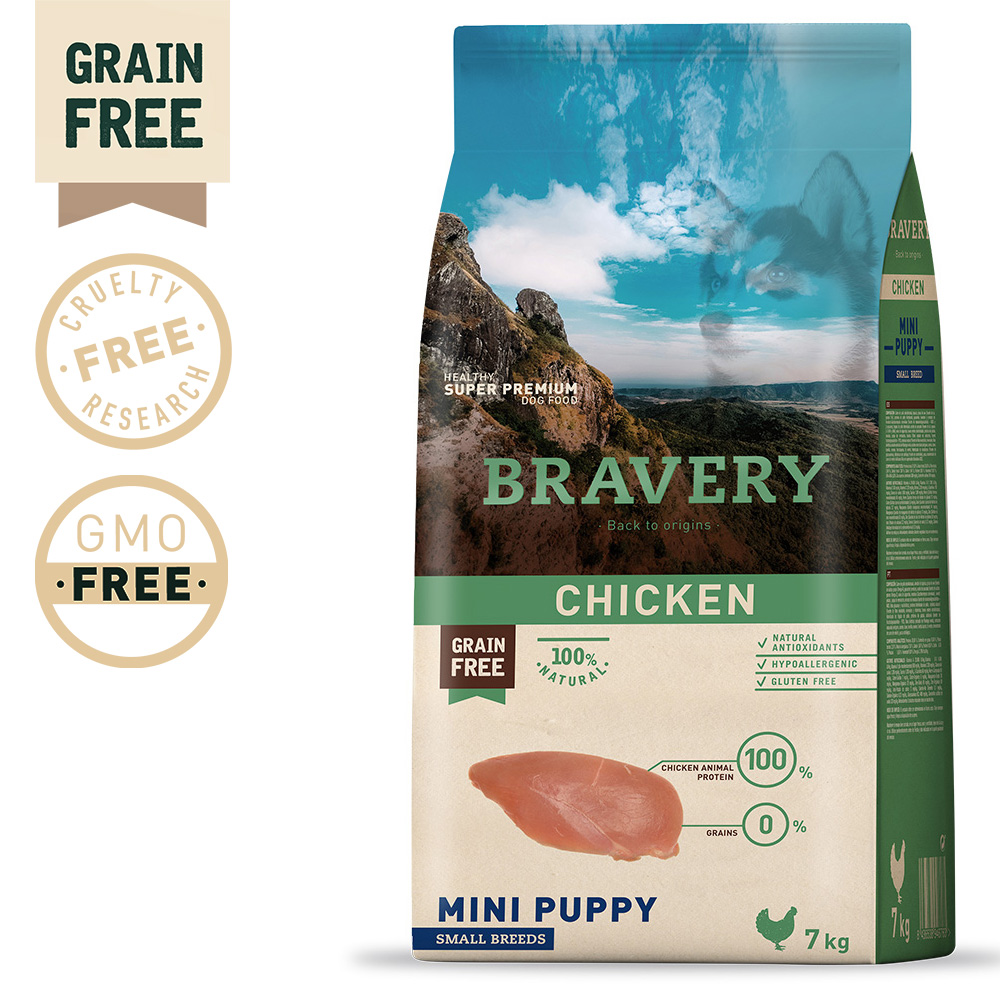 BRAVERY - CHICKEN MINI PUPPY SMALL BREEDS (GRAIN FREE)