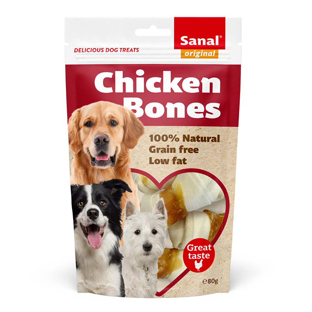 SANAL DOG - CHICKEN BONES | Orniex - Produtos para animais