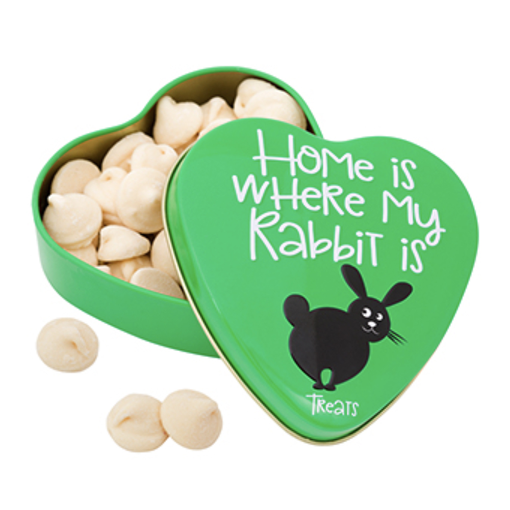 SANAL RODENT - HEART TIN "HOME IS WHERE MY RABBIT IS"