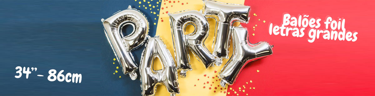 balões foil partimpim letras grandes 86cm para decoraçao de festas - partimpim - loja de baloes e artigos de festa