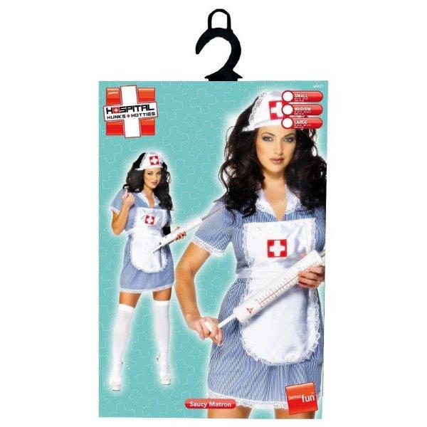 Fato Enfermeira Azul/Branco - Tamanho M