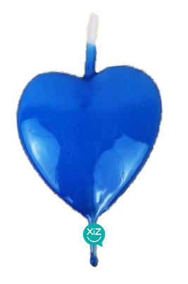 Vela 6cm Corazón - Azul