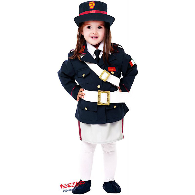 Fato de Carnaval Polícia Menina - 5 Anos Veneziano
