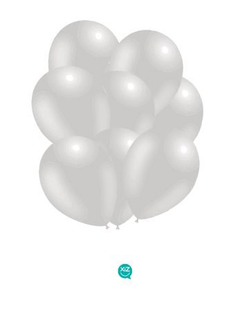 Saco de 50 Balões Metalizado 30cm - Prata XiZ Party Supplies