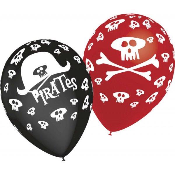 Saco de 10 Balões Impressos "Piratas" XiZ Party Supplies