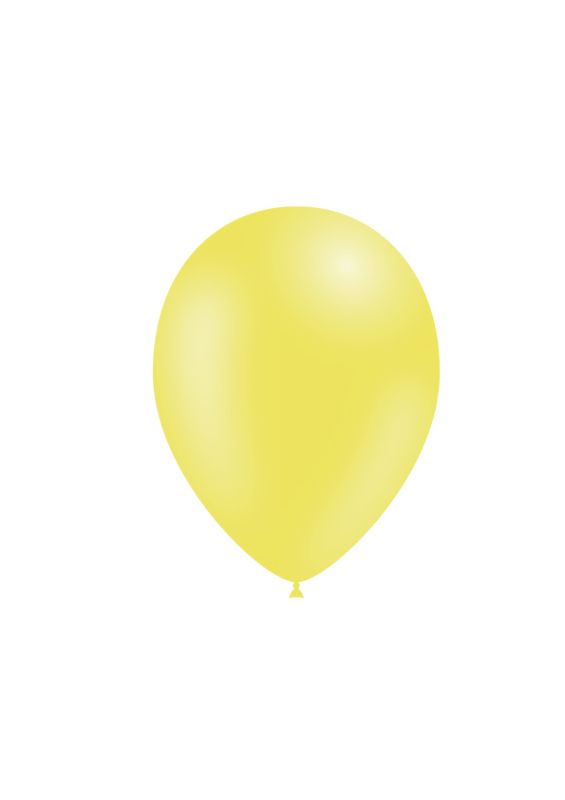 Saco de 100 Balões Pastel 14cm - Amarelo