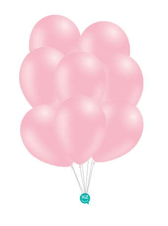 Saco de 100 Balões Pastel 25cm - Rosa Bebé