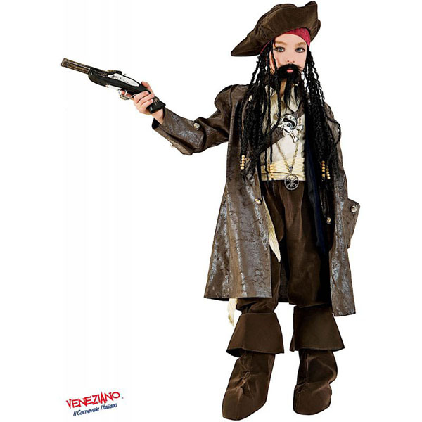 Fato de Carnaval Pirata Capitão Jack - 3 a 6 anos - 5 Anos