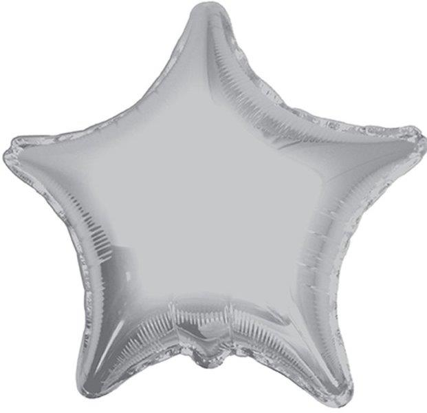 Balão Foil 36" Estrela - Prata Kaleidoscope