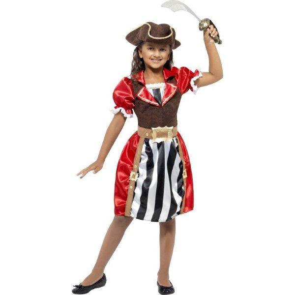 Disfraz Capitán Pirata Niña - Talla S