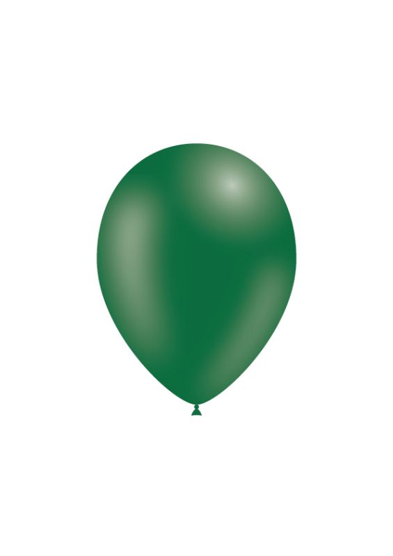 Saco de 100 Balões Pastel 14cm - Verde Escuro
