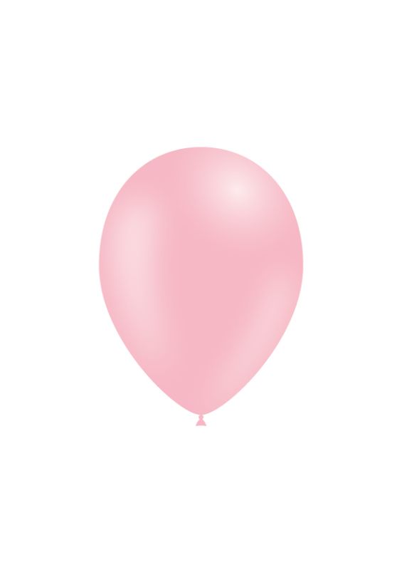 Saco de 100 Balões Pastel 14cm - Rosa Bebé