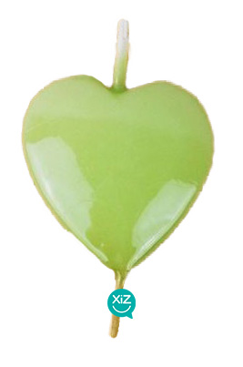 Vela 6cm Corazón - Verde Lima