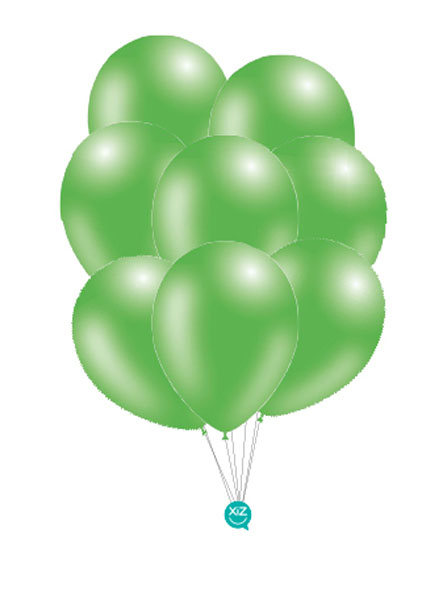 Saco de 50 Balões Metalizado 30cm - Verde Metalizado