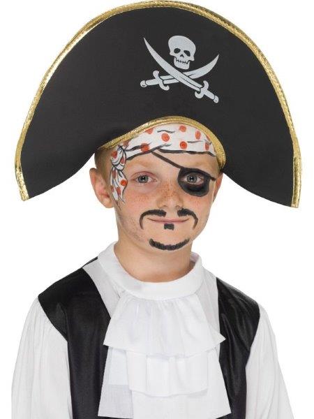 Chapéu Capitão Pirata Preto Smiffys
