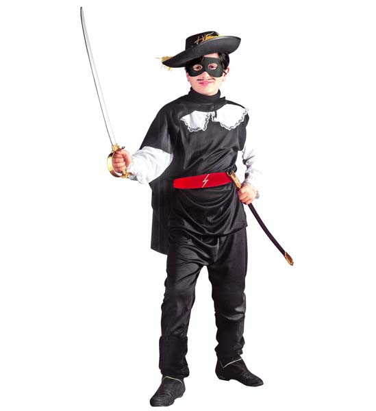 Fato Zorro - Tamanho 5-7 Anos