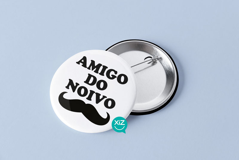 Crachá Alfinete "Amigo do Noivo" XiZ Party Supplies