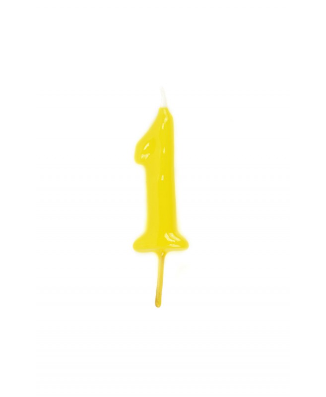 Vela 6cm nº1 - Amarelo