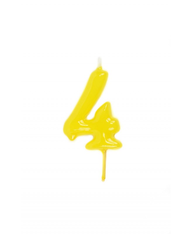 Vela 6cm nº4 - Amarelo VelasMasRoses