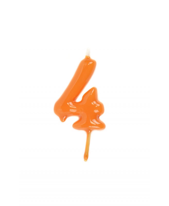 Vela 6cm nº4 - Naranja