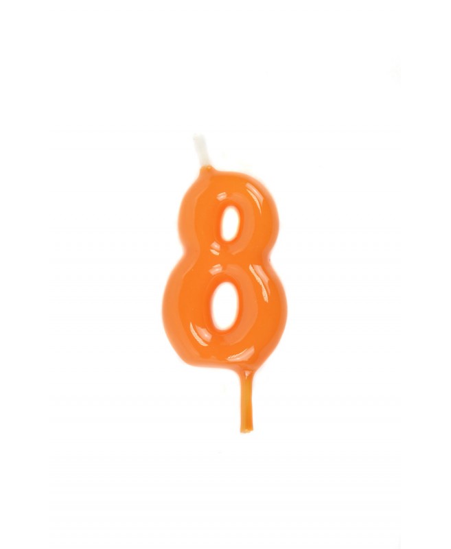 Vela 6cm nº8 - Naranja