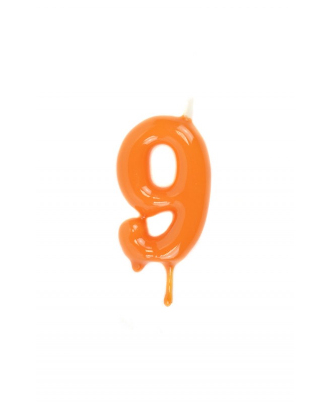 Vela 6cm nº9 - Naranja