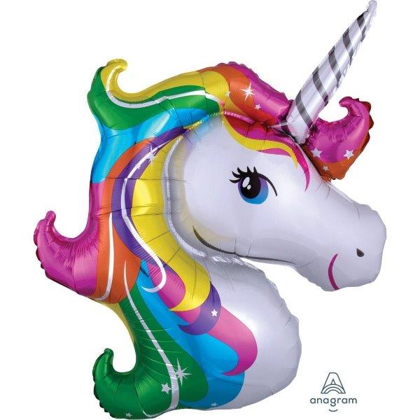 Globo Foil Supershape Unicornio arcoíris
