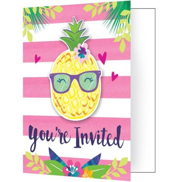 Invitaciones Pineapple n Friends