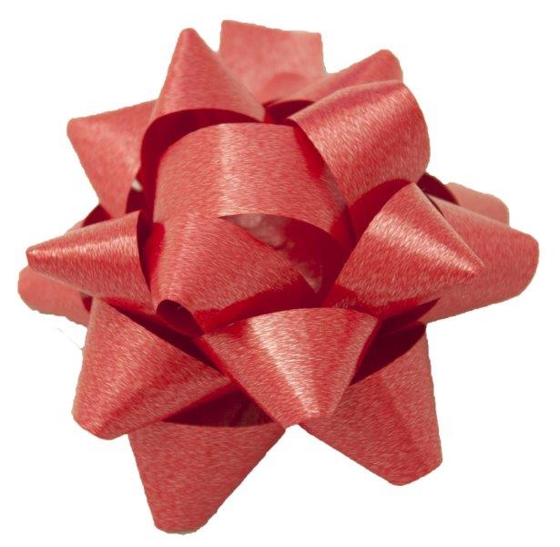 Laço Estrela Adesivo 13mm - Vermelho