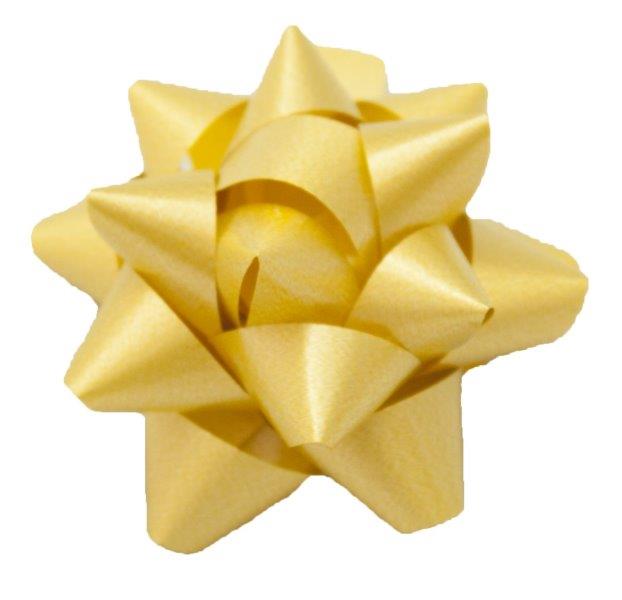 Laço Estrela Adesivo 19mm - Ouro