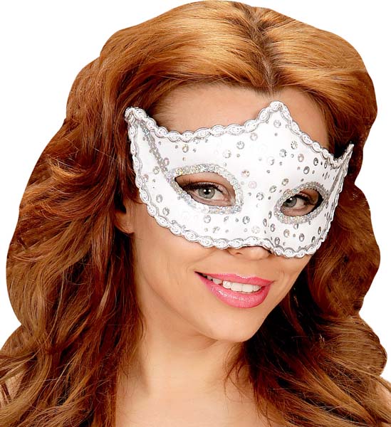 Máscara Carnaval Veneziano Branca