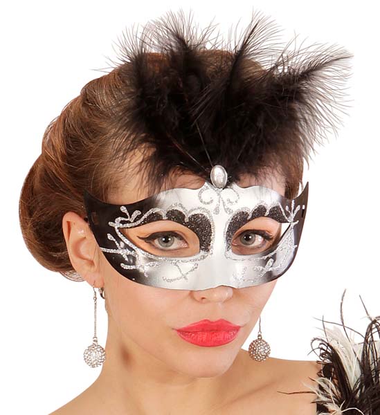 Máscara Carnaval Veneciana Negra