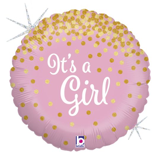 Balão Foil 18" It s a Girl Glitter Grabo