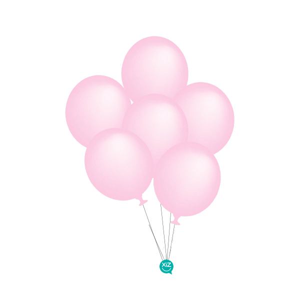 6 Balões 32cm - Rosa Bebé Matte