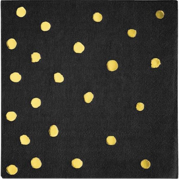 Guardanapos Pequenos Black & Gold Foil