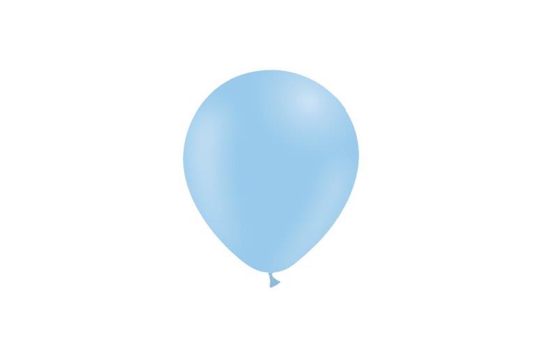 Saco de 100 Balões Pastel 14cm - Azul Céu Matte