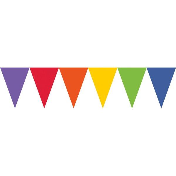 Grinalda Bandeiras em Papel - Rainbow Amscan