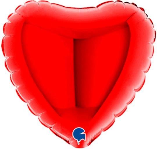 Balão Foil 4" Coração - Vermelho Grabo